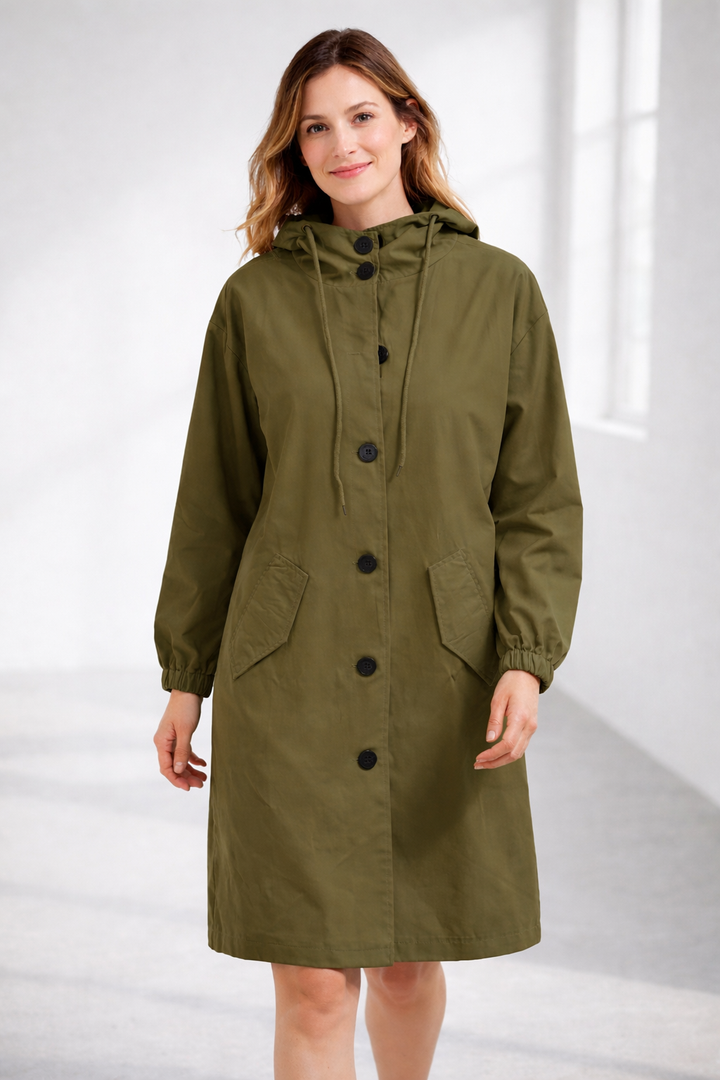 Mott | Elegant Women’s Long Hooded Jacket 10