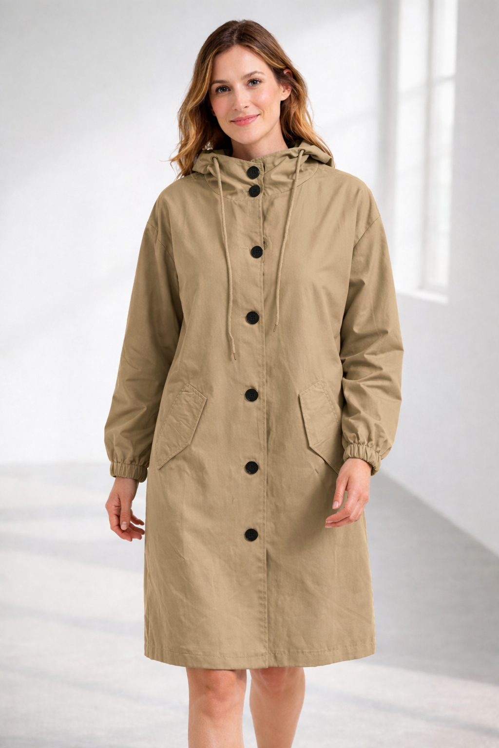 Mott | Elegant Women’s Long Hooded Jacket 12