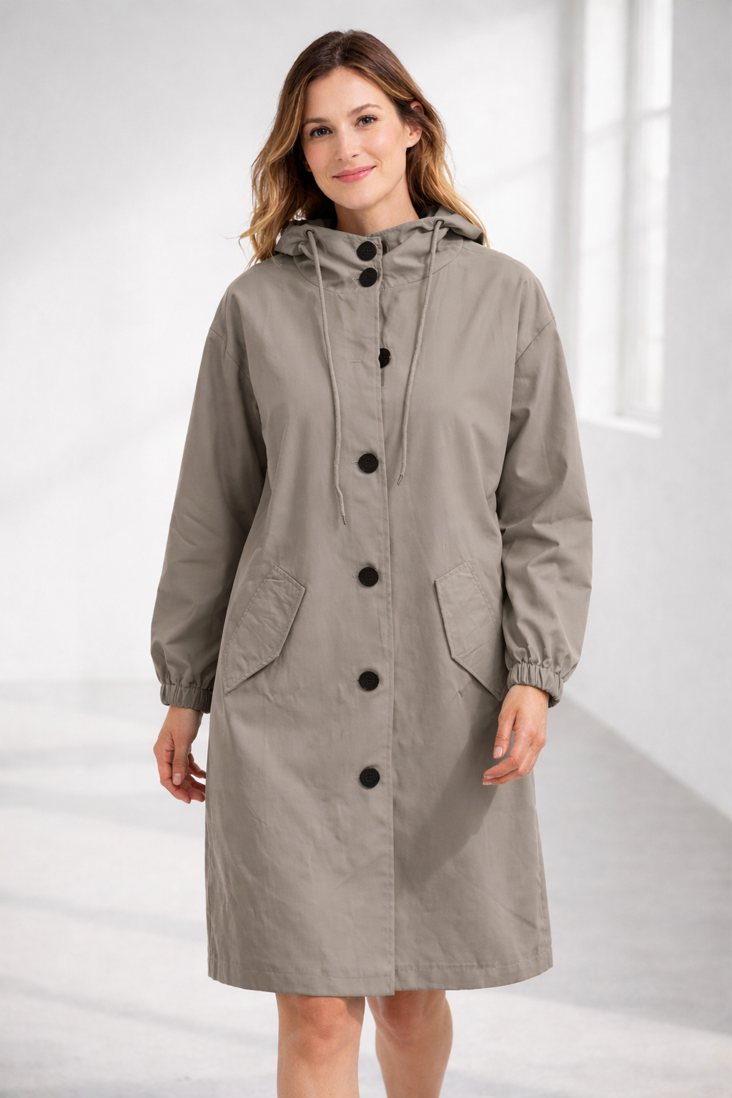 Mott | Elegant Women’s Long Hooded Jacket 13