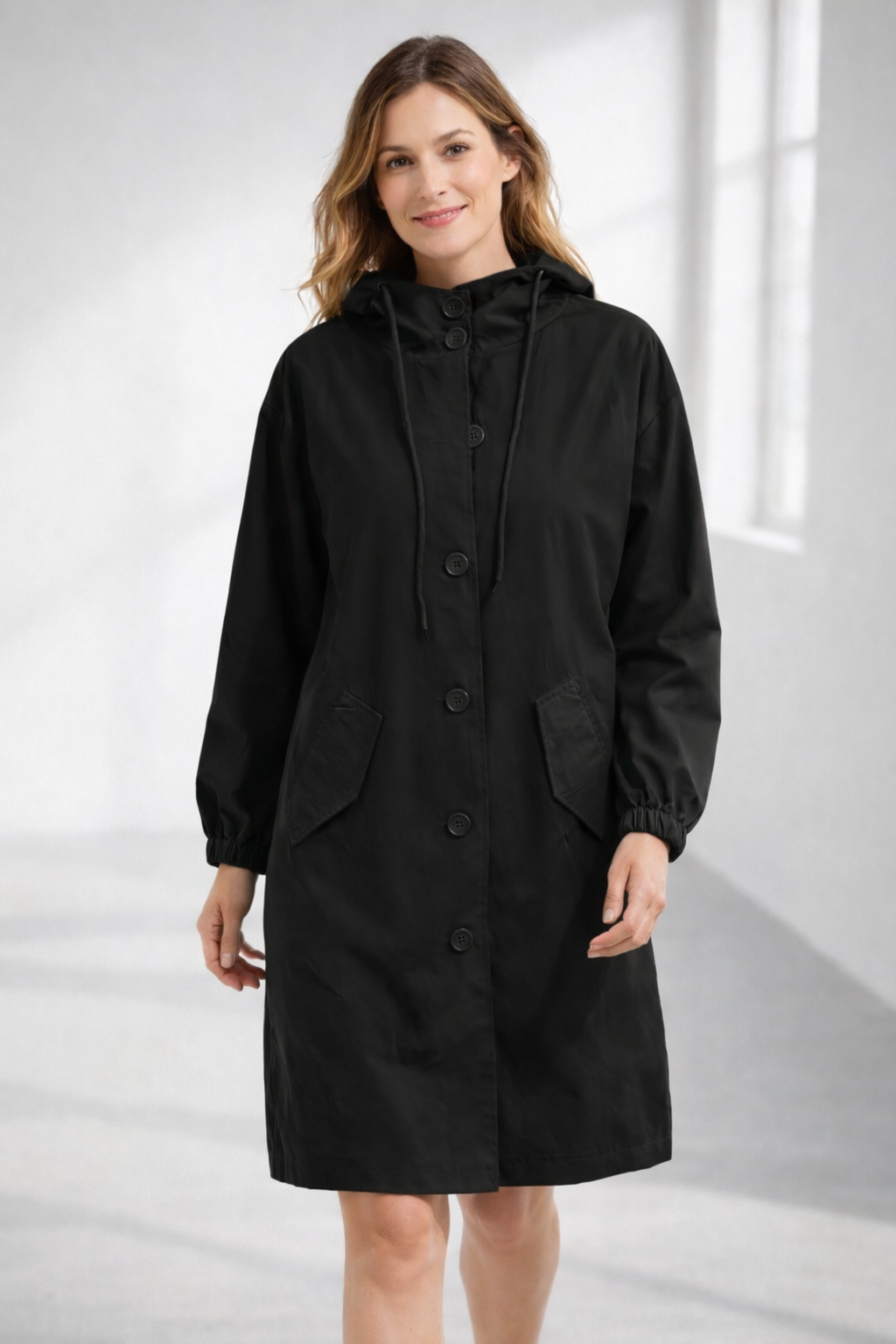Mott | Elegant Women’s Long Hooded Jacket 14