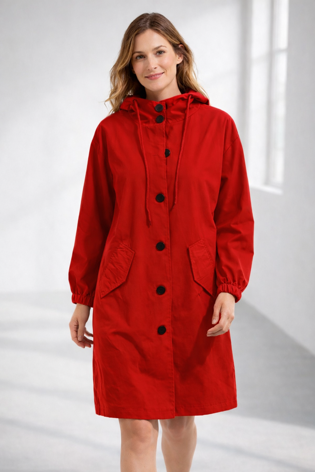 Mott | Elegant Women’s Long Hooded Jacket 15