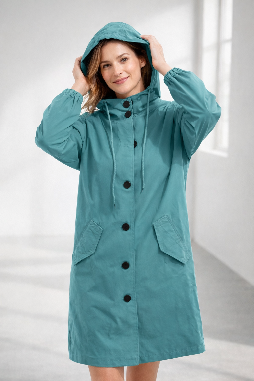 Mott | Elegant Women’s Long Hooded Jacket 2