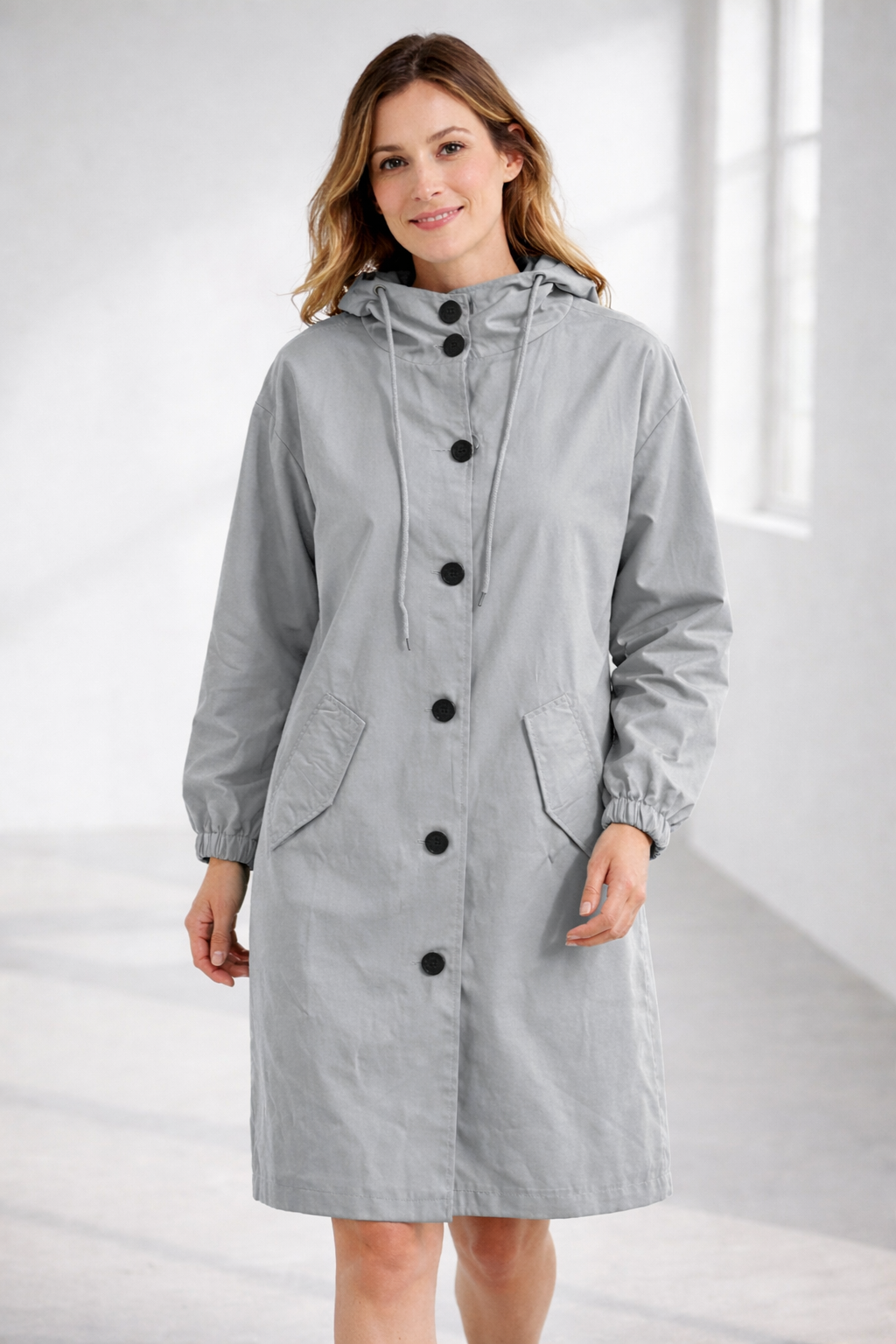 Mott | Elegant Women’s Long Hooded Jacket 9