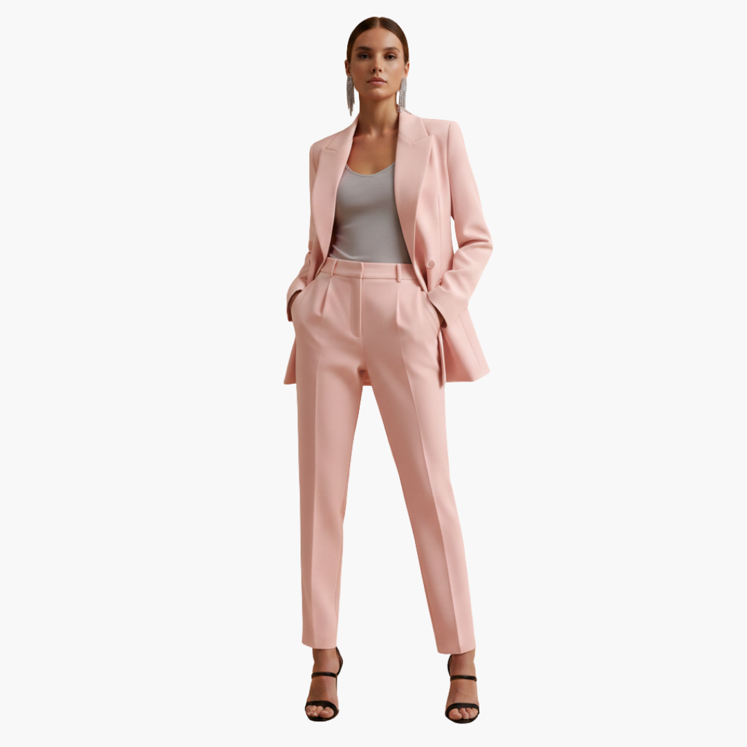 Natasha | Elegant Double-Breasted Tailored Suit Set 11