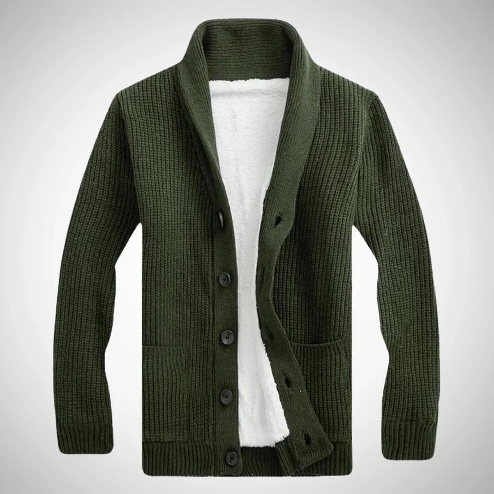 Niklas | Stylish fleece winter cardigan 0