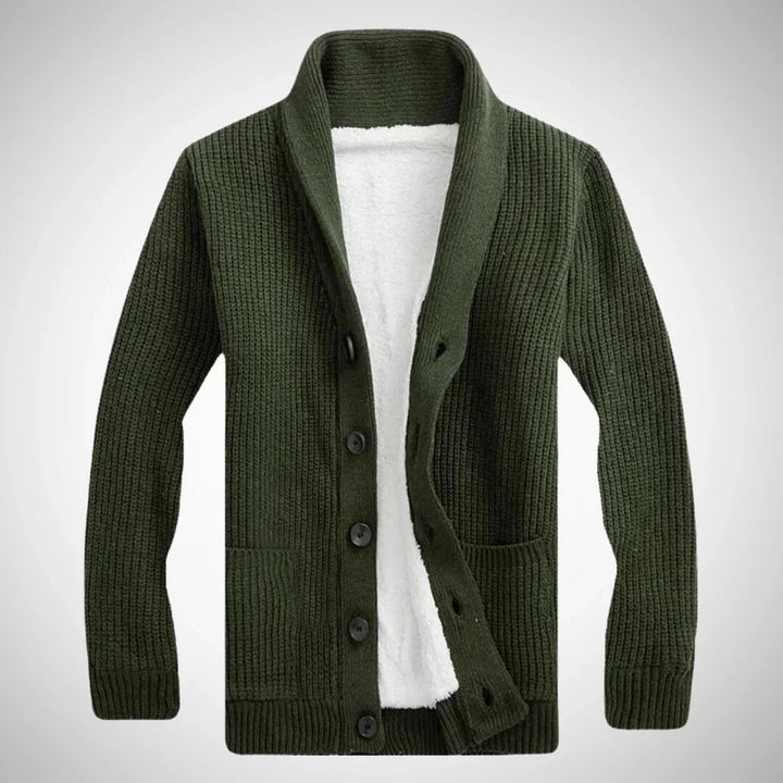 Niklas | Stylish fleece winter cardigan 0