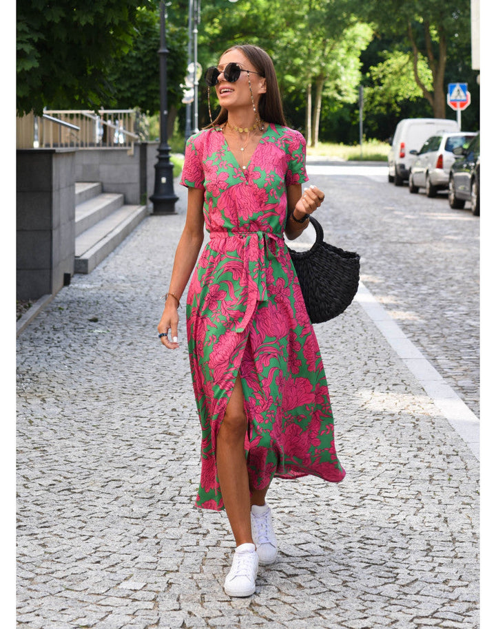 Nina | Airy wrap dress with floral print 4
