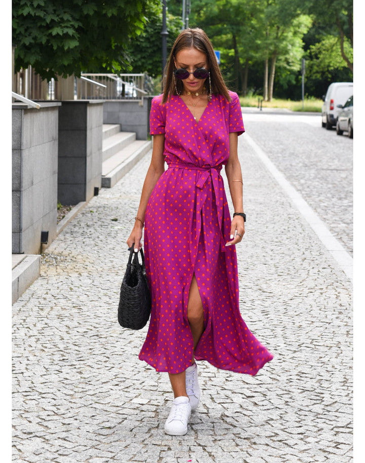 Nina | Airy wrap dress with floral print 7