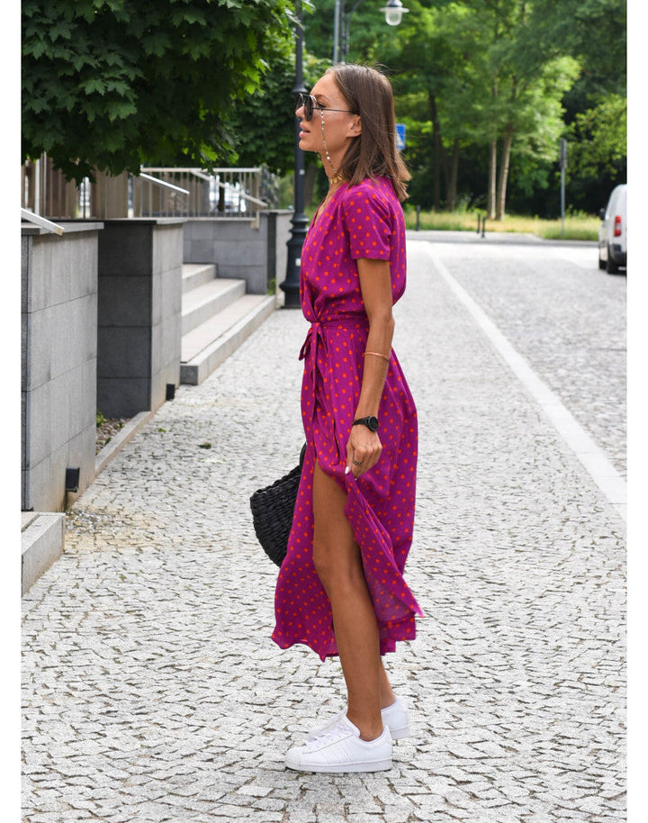Nina | Airy wrap dress with floral print 8