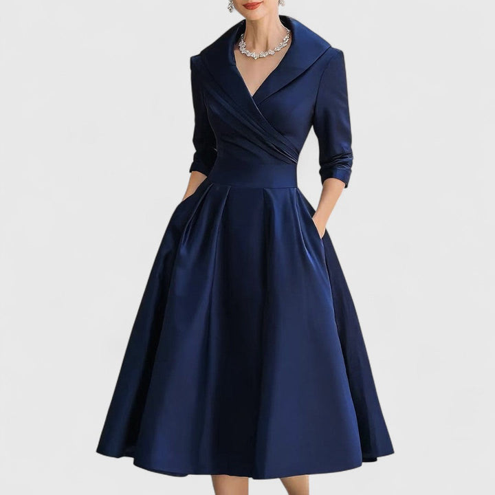 Nivara | Elegant Flared Wedding Guest Dress 0