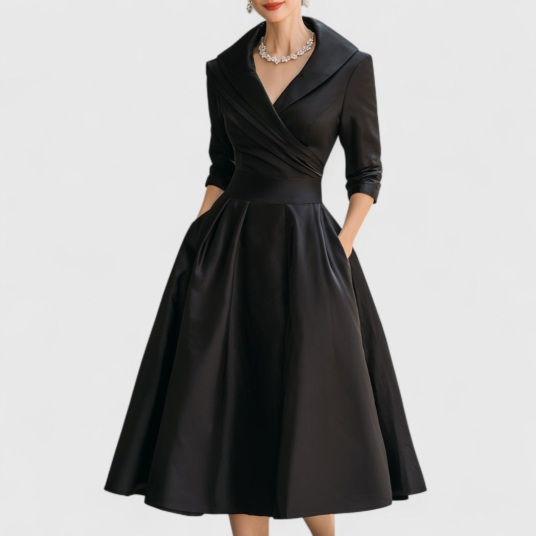Nivara | Elegant Flared Wedding Guest Dress 1