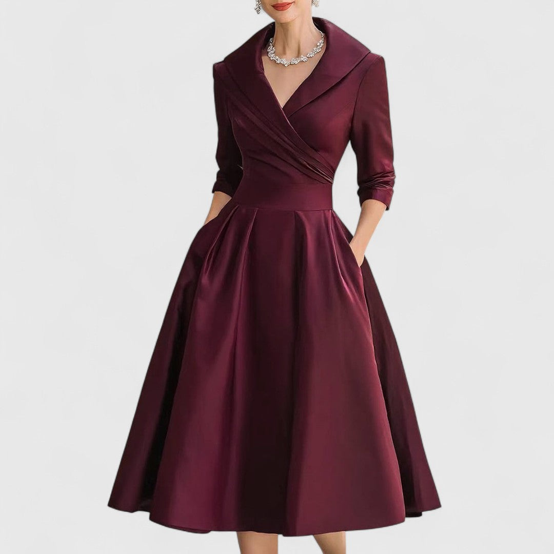 Nivara | Elegant Flared Wedding Guest Dress 2