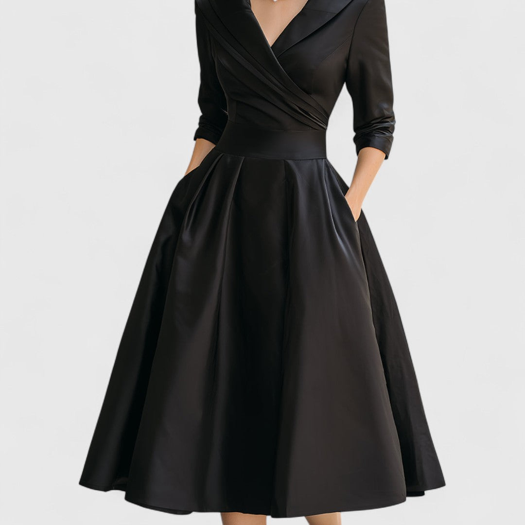Nivara | Elegant Flared Wedding Guest Dress 6