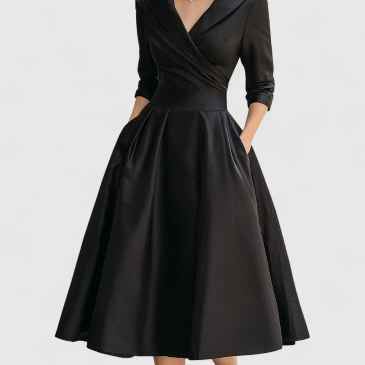 Nivara | Elegant Flared Wedding Guest Dress 6