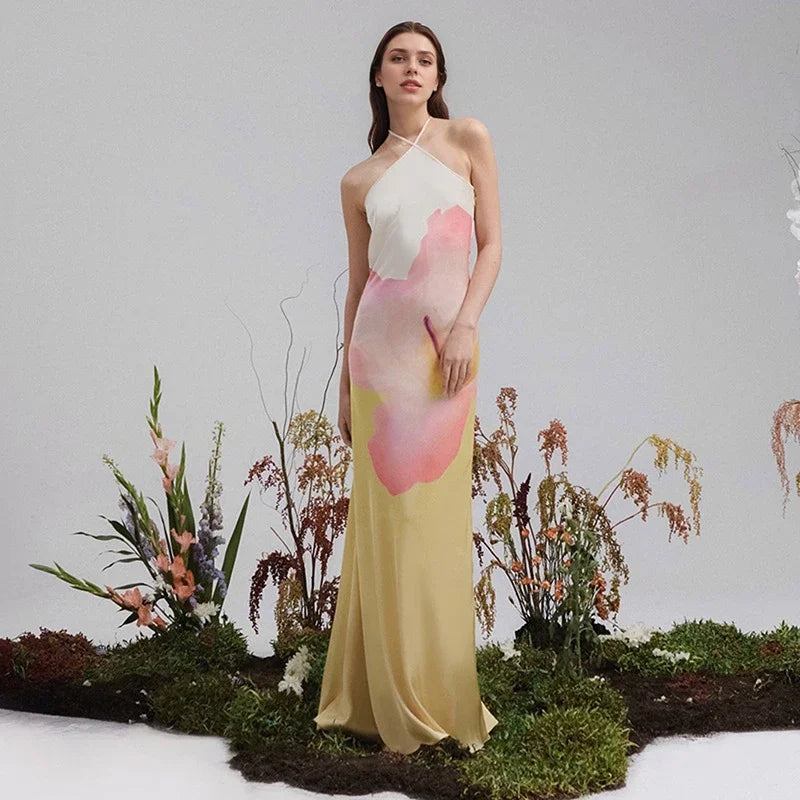 Nora | Elegant Floral One Shoulder Asymmetric Maxi Dress 1