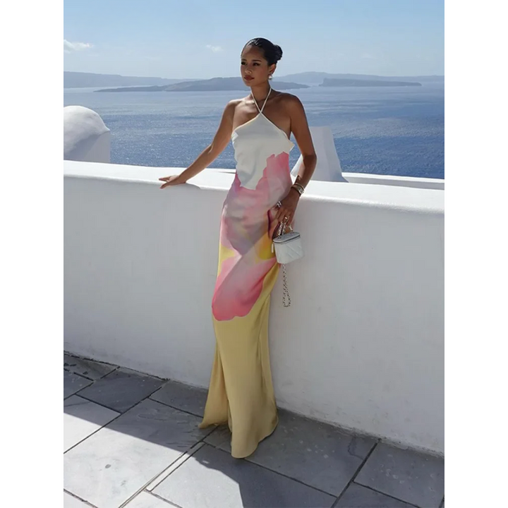 Nora | Elegant Floral One Shoulder Asymmetric Maxi Dress 6
