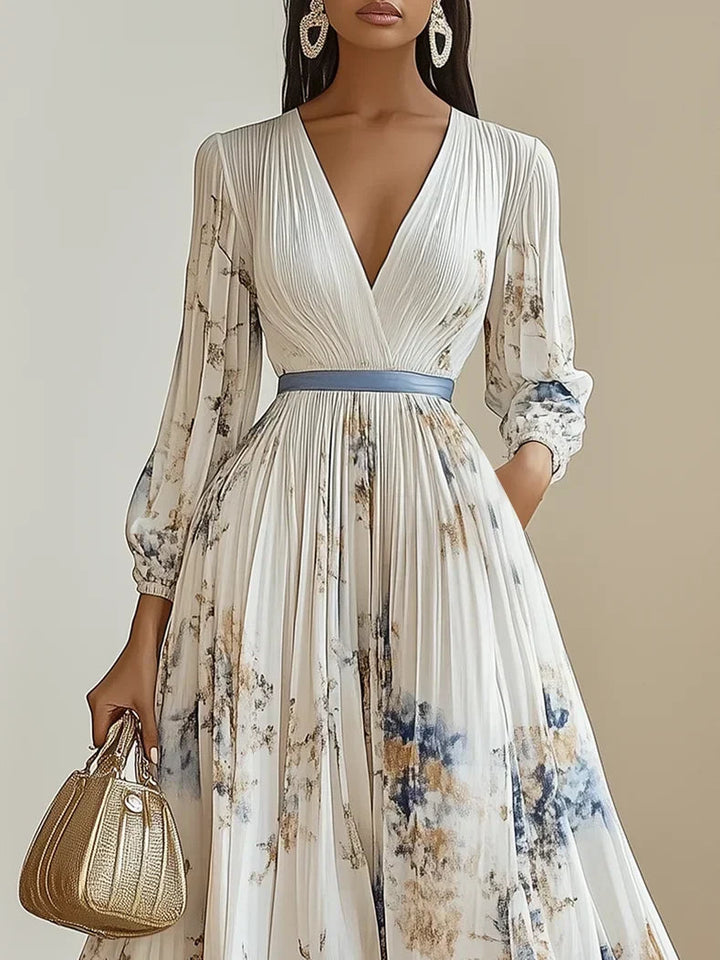 Nora | Maxi dress with long sleeves and floral print 2