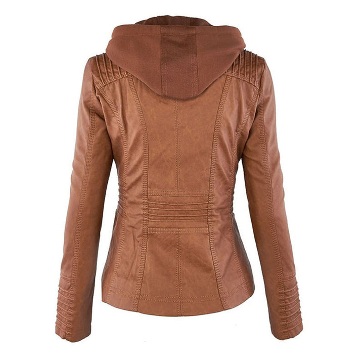 Norelle | Stylish Women’s Faux Leather Jacket with Hood 8