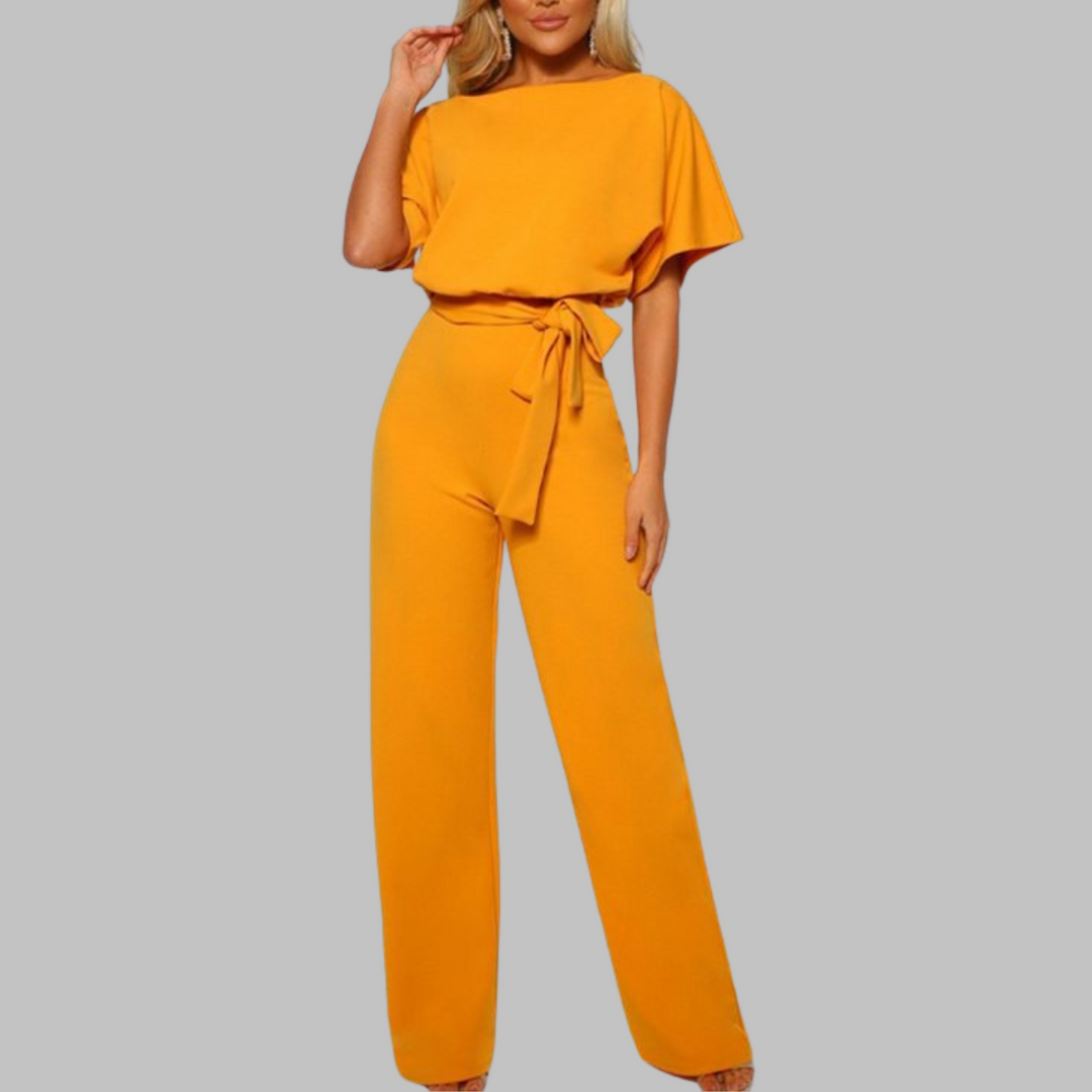 Nova | Belted Wide-Leg Elegant Jumpsuit 0