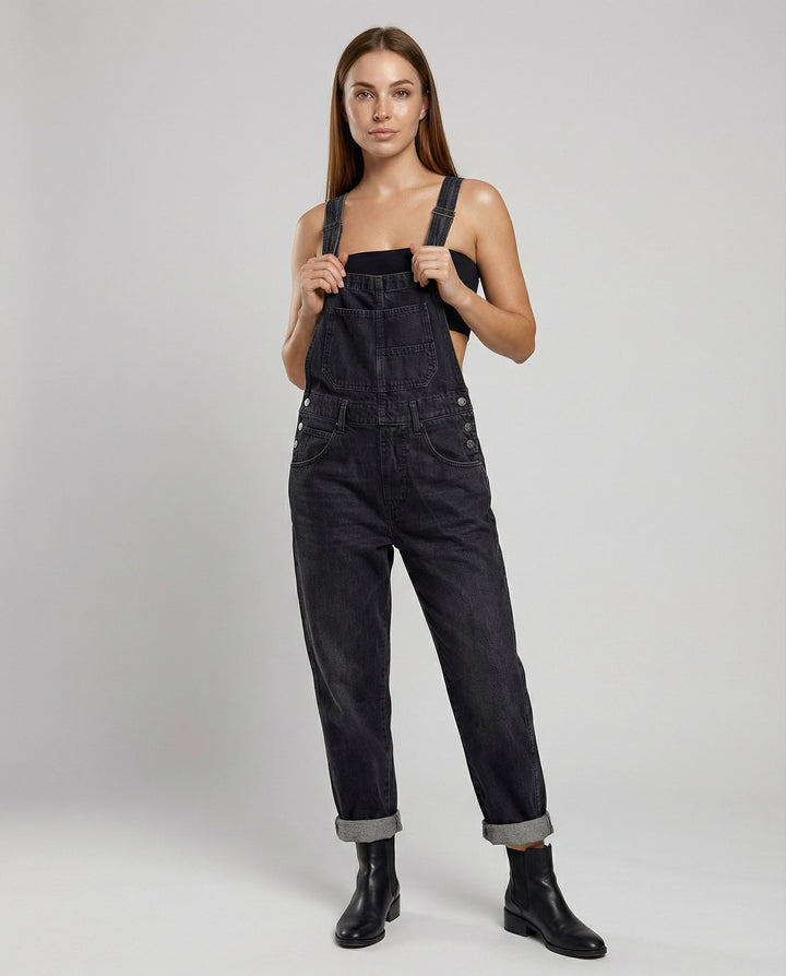 Nova | Trendy Cross-Back Denim Dungarees 0