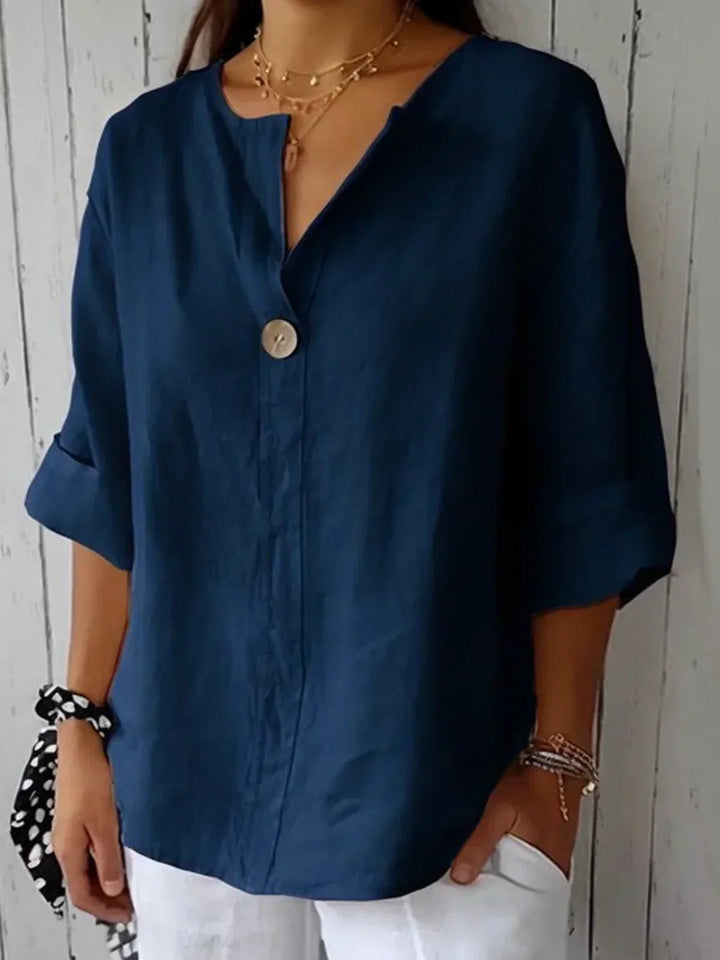 Nova | Women's blouse with V-neck and sleeves 2