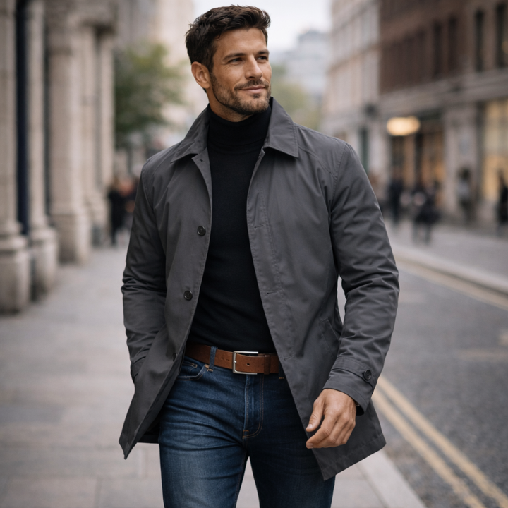 Oliver | Stylish Windproof and Water-Resistant Winter Long Coat 4