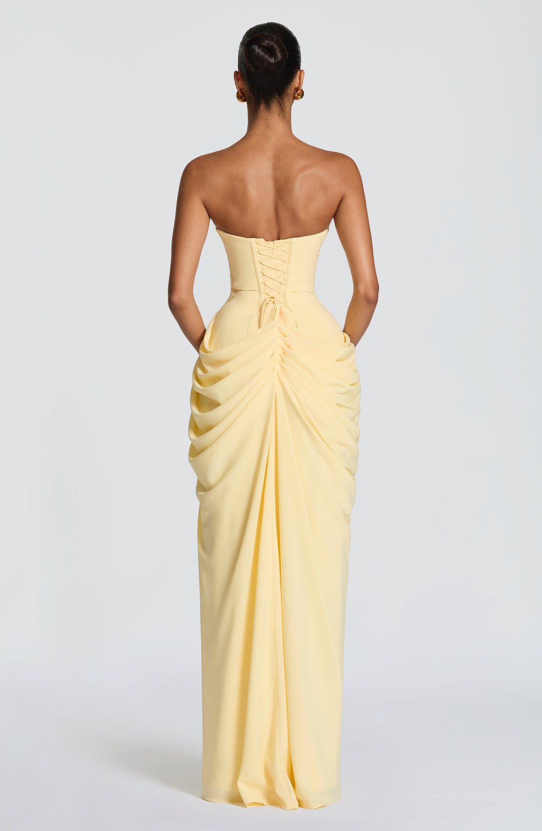 Olivia | Elegant Corset Maxi Dress with Asymmetrical Draping 1