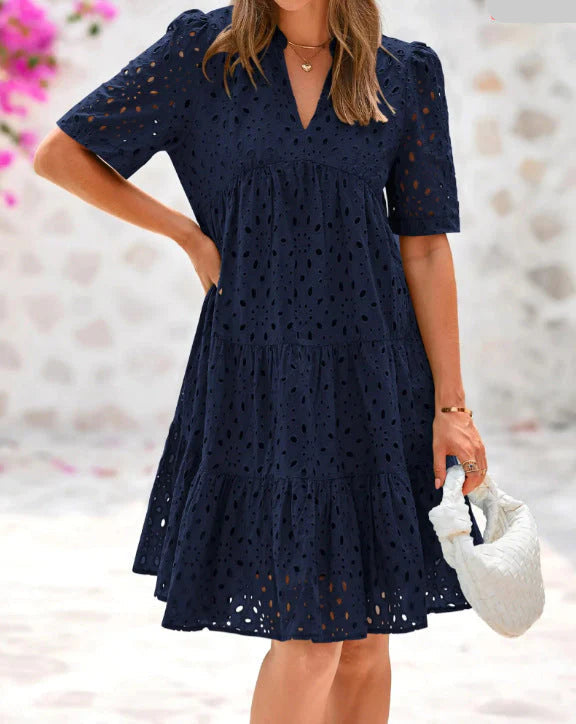 Olivia | Elegant Lace Ruffle Summer Dress 2