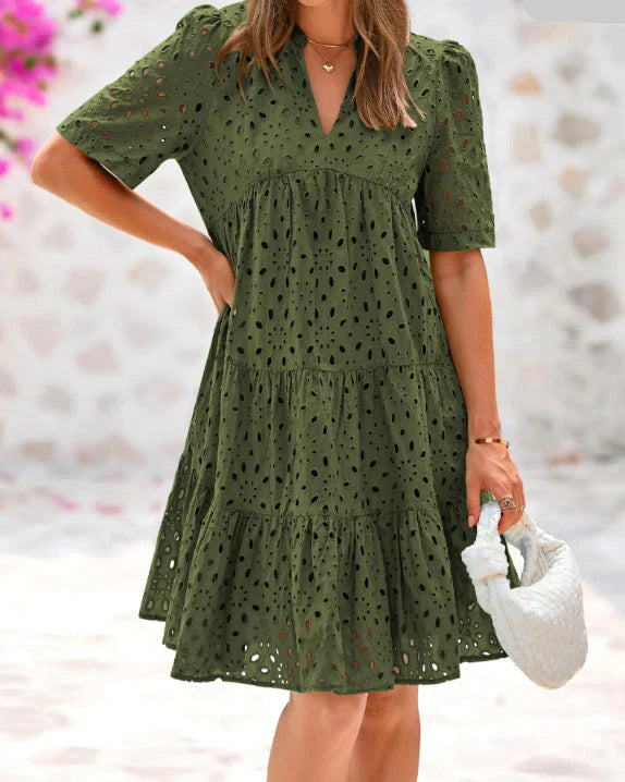 Olivia | Elegant Lace Ruffle Summer Dress 3