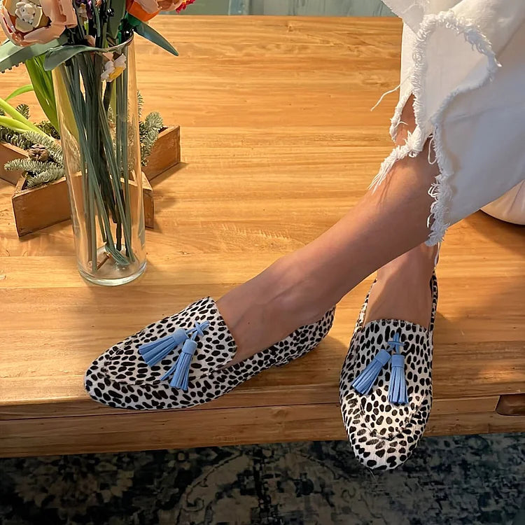 Olivia | Elegant Leopard Print Women’s Loafers 0