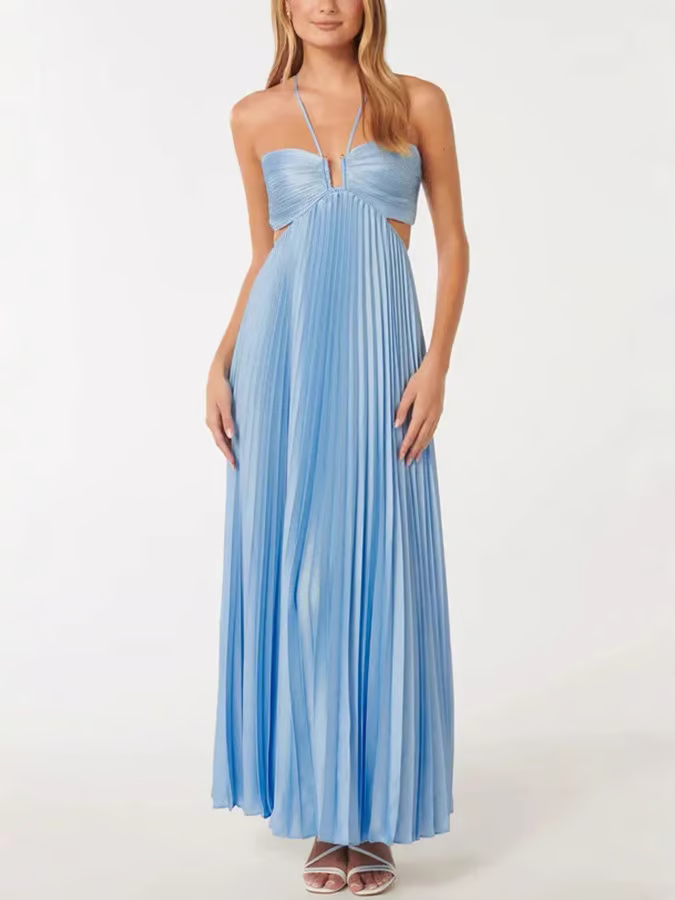 Olivia | Maxi Dress Wedding Guest Elegant Halterneck Summer Style 2