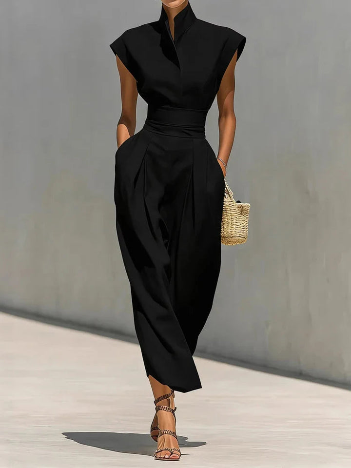 Olivia | Sophisticated And Tailored Mock-Neck Midi Dress 1