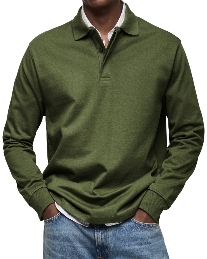 Oscar | Premium Soft and Breathable Long Sleeve Polo 8