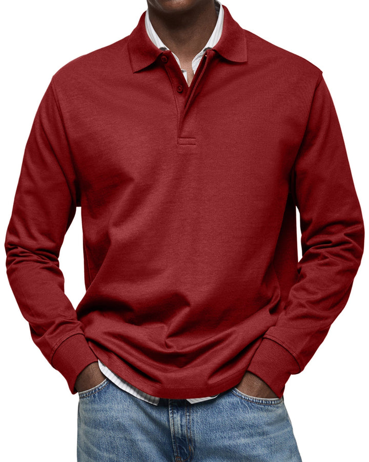 Oscar | Premium Soft and Breathable Long Sleeve Polo 9