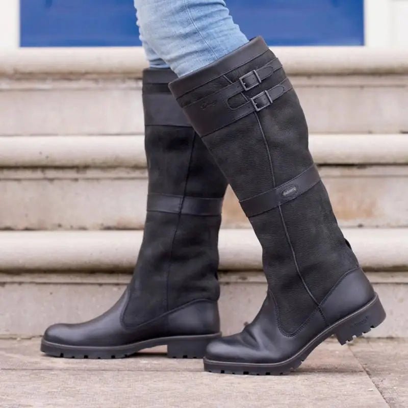 Pamela | Waterproof Leather Knee-High Pull-On Boots 1
