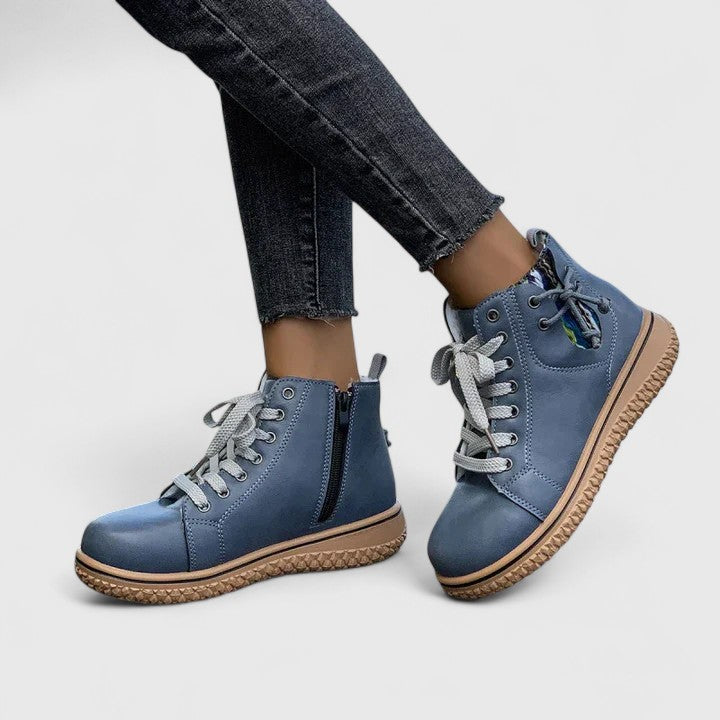 Patricia | Lace-up ankle boots with side zipper 5