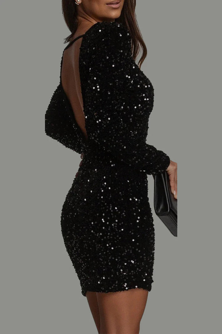 Ravelle | Women's Dress Black Sequin Bodycon Elegant Party Style 5