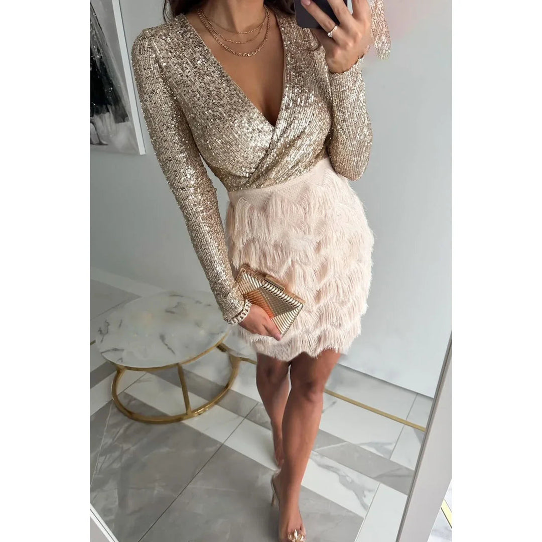 Raven | Sequin Party Dress Mini Elegant Cocktail Fit for Women 0