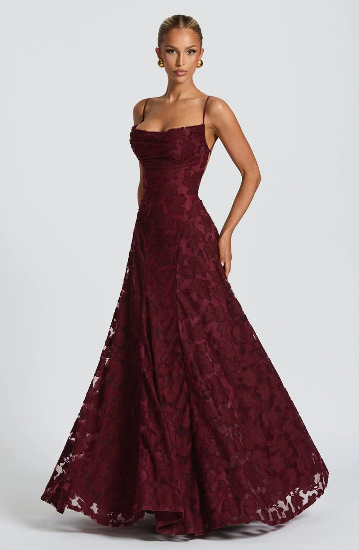 Ravina | Floral Maxi Dress Wedding Guest Elegant A-Line Style 0