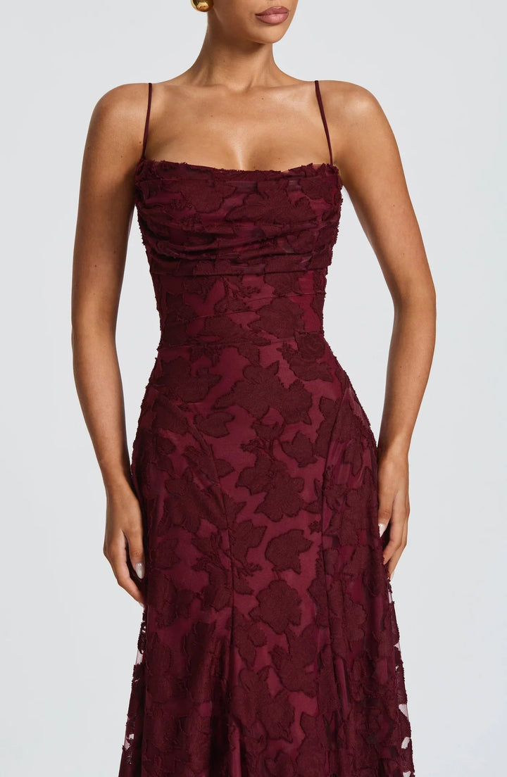 Ravina | Floral Maxi Dress Wedding Guest Elegant A-Line Style 4