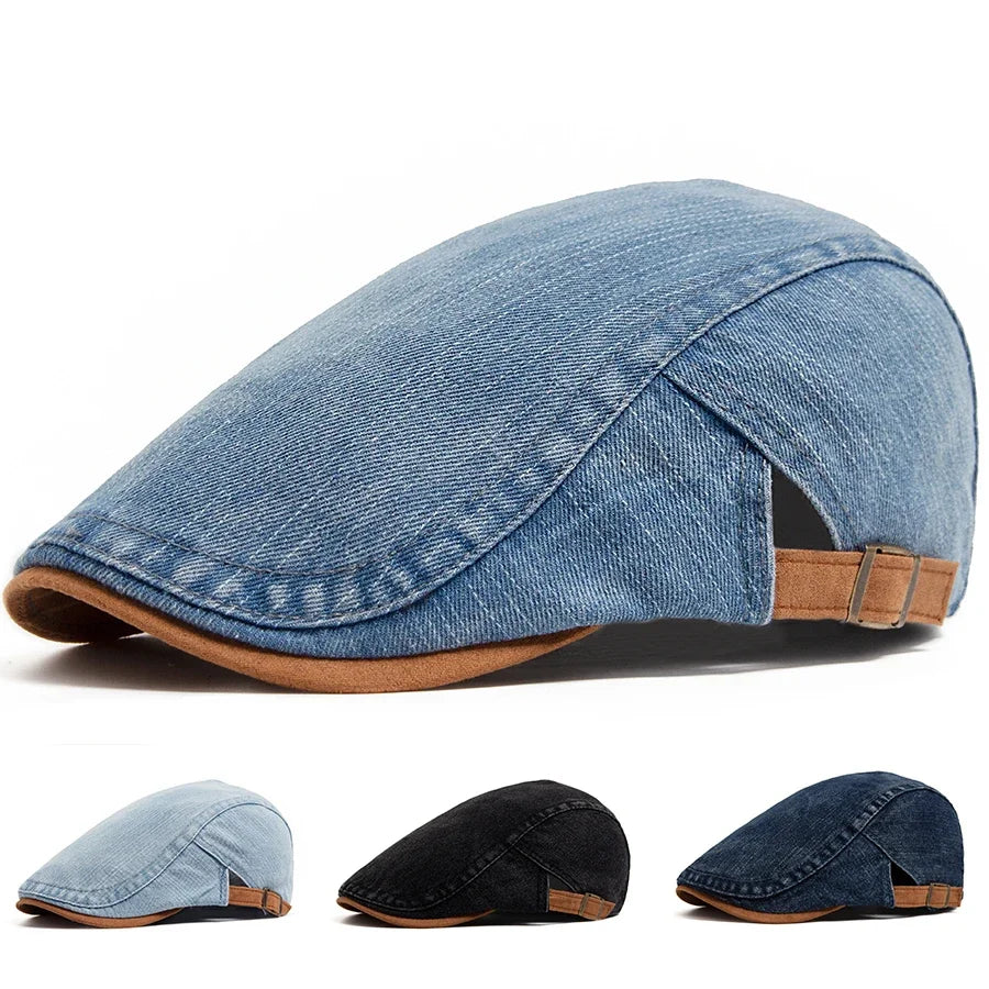 Ravon | Stylish Denim Flat Cap Hat 1