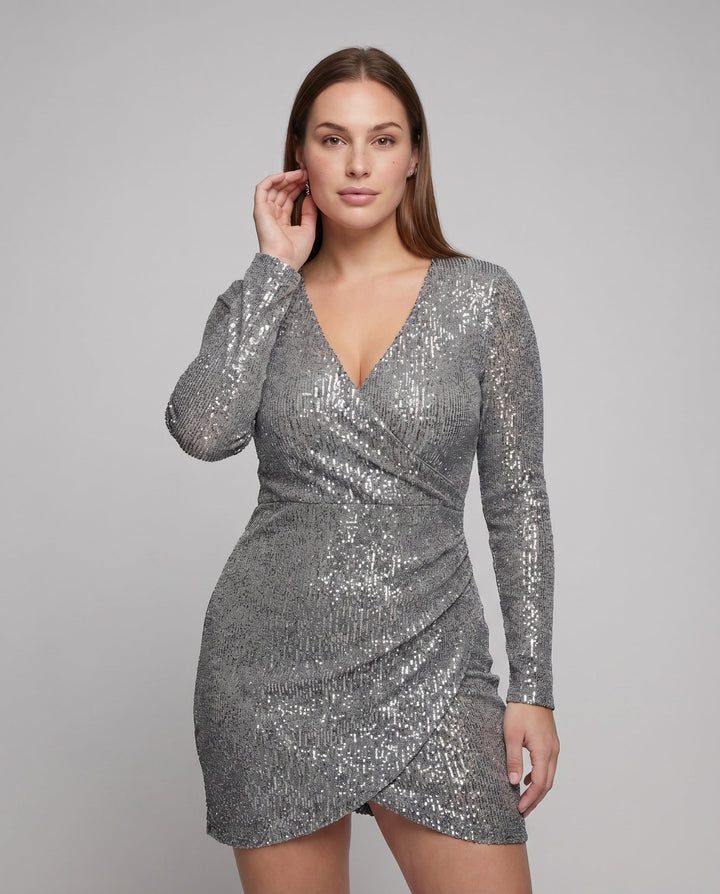 Rivelle | Women's Dress Cocktail Mini Wrap Detail Bodycon Elegant Fit 2