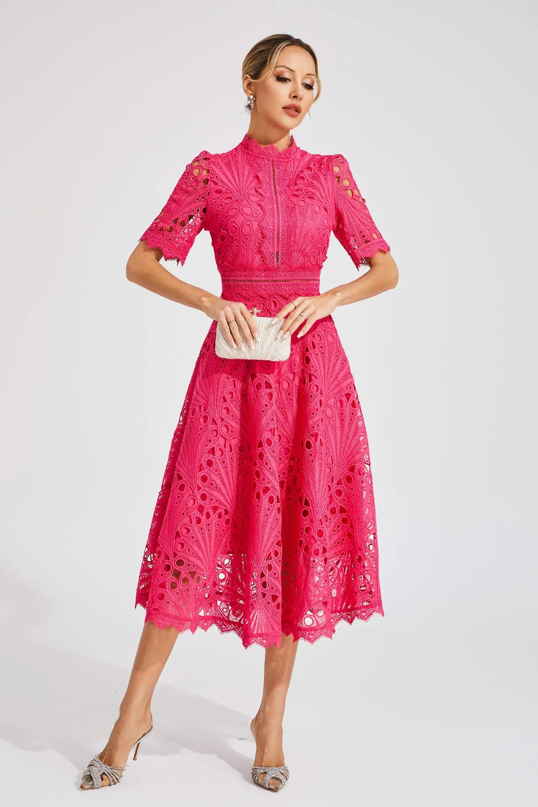 Rosalinda | Elegant And Romantic Lace Midi Dress 2
