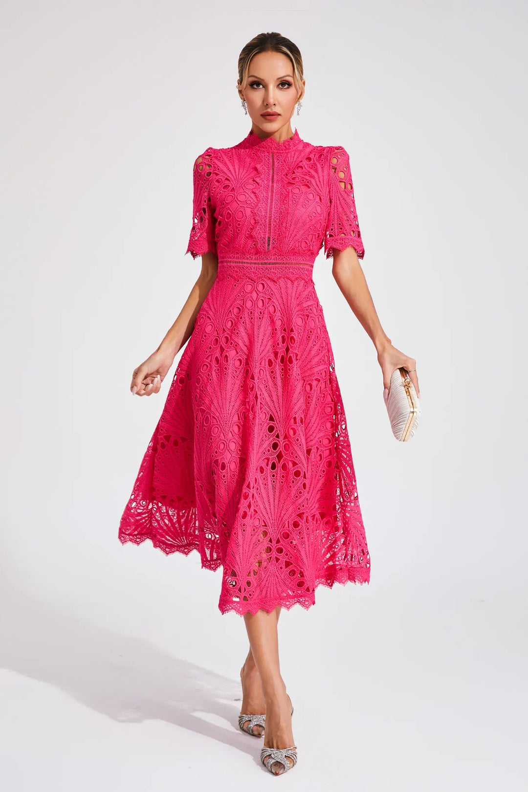 Rosalinda | Elegant And Romantic Lace Midi Dress 5
