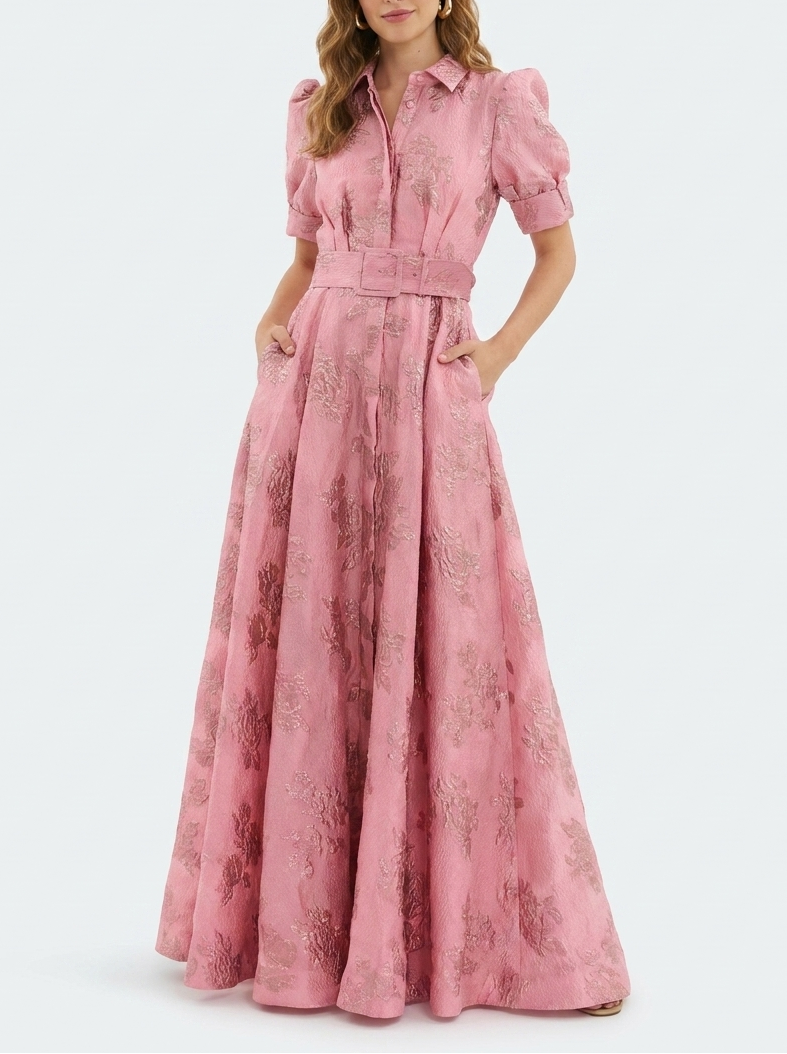Ruby | Womens Dress Wedding Guest Retro Elegant High-Waisted Style 0