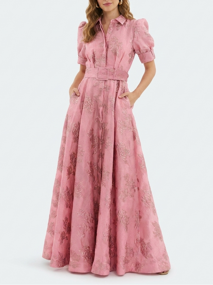 Ruby | Womens Dress Wedding Guest Retro Elegant High-Waisted Style 0