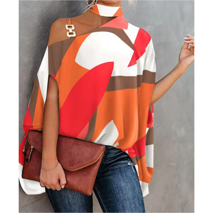Sandy | Vibrant Striped Off Shoulder Ladies Tunic Top 4