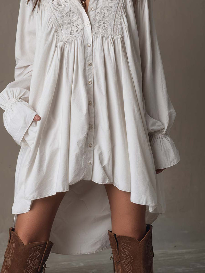 Scarlett | Elegant Lace Irregular Hem Mini Dress 3