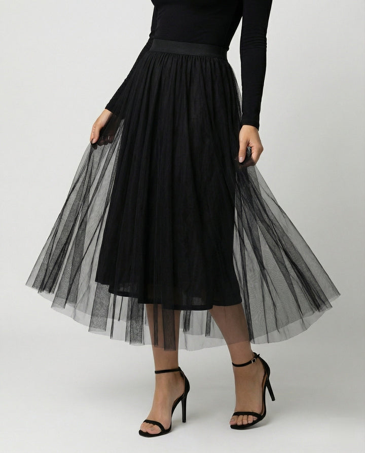 Selena | Elegant High-Waisted Ankle-Length Maxi Skirt 1