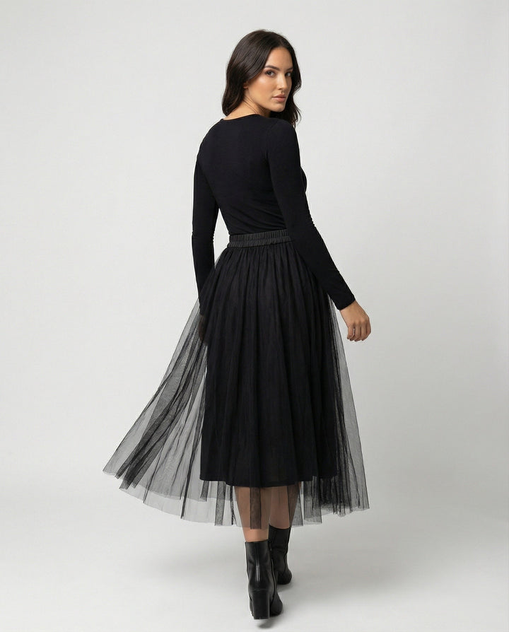 Selena | Elegant High-Waisted Ankle-Length Maxi Skirt 3